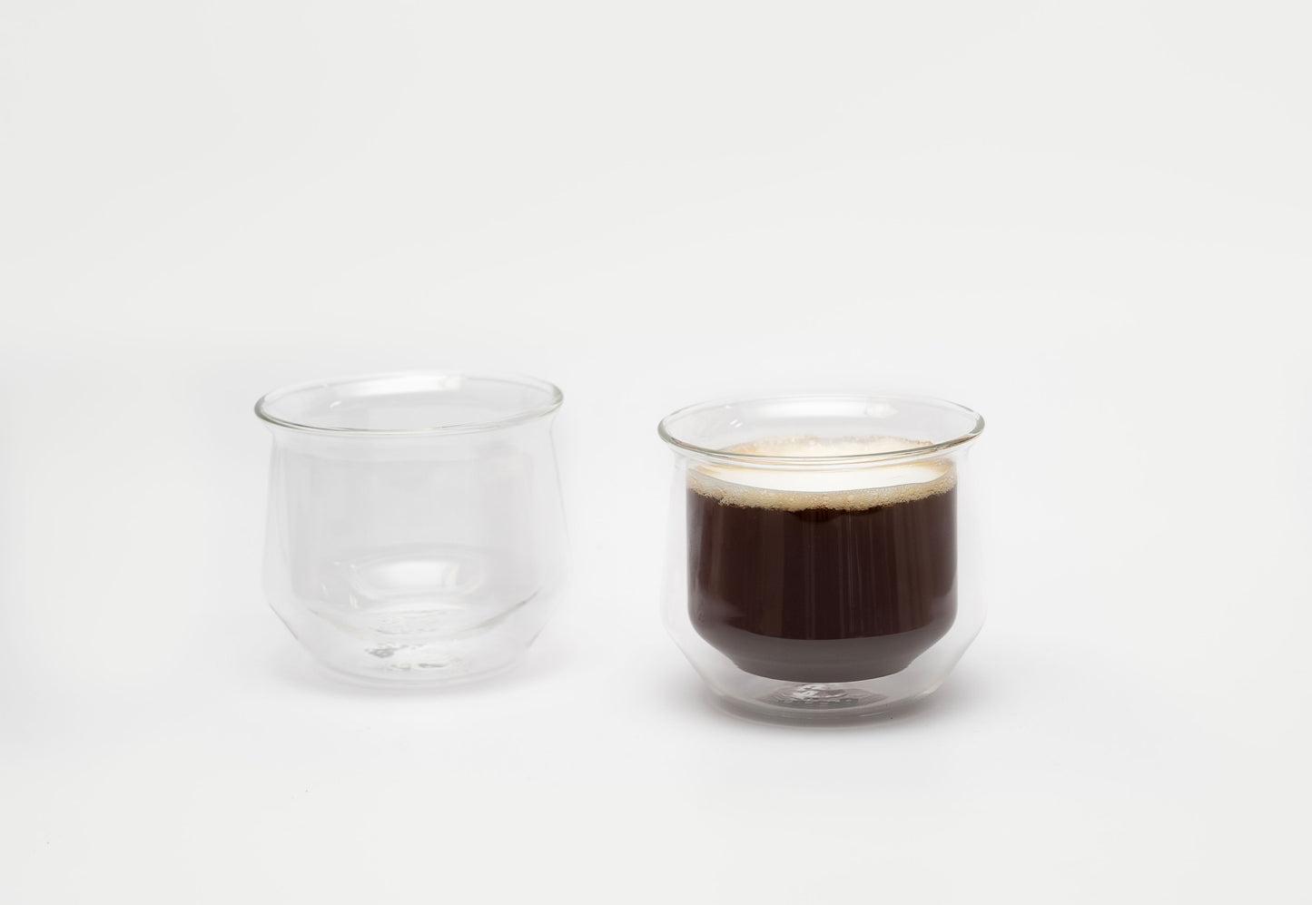 Double-Walled Latte Glasses | Borosilicate Coffee Glasses by Brüu